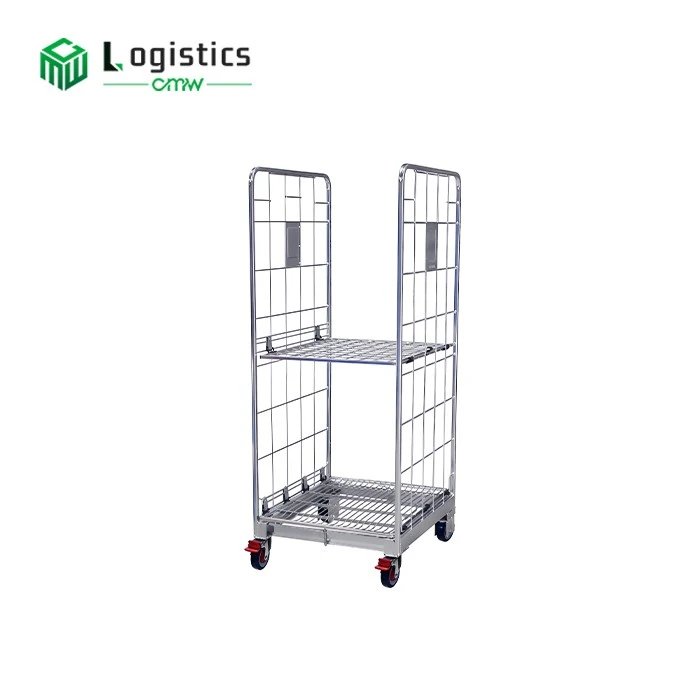 Foldable 2 sided roll containers